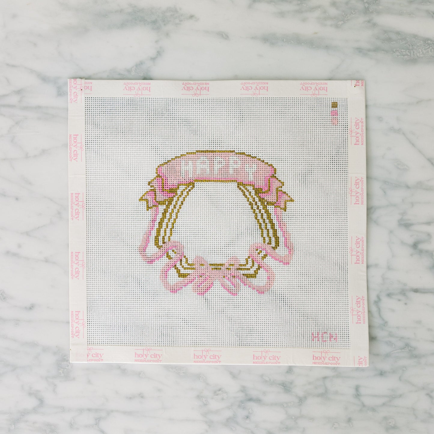 Pink Happy Crest Canvas