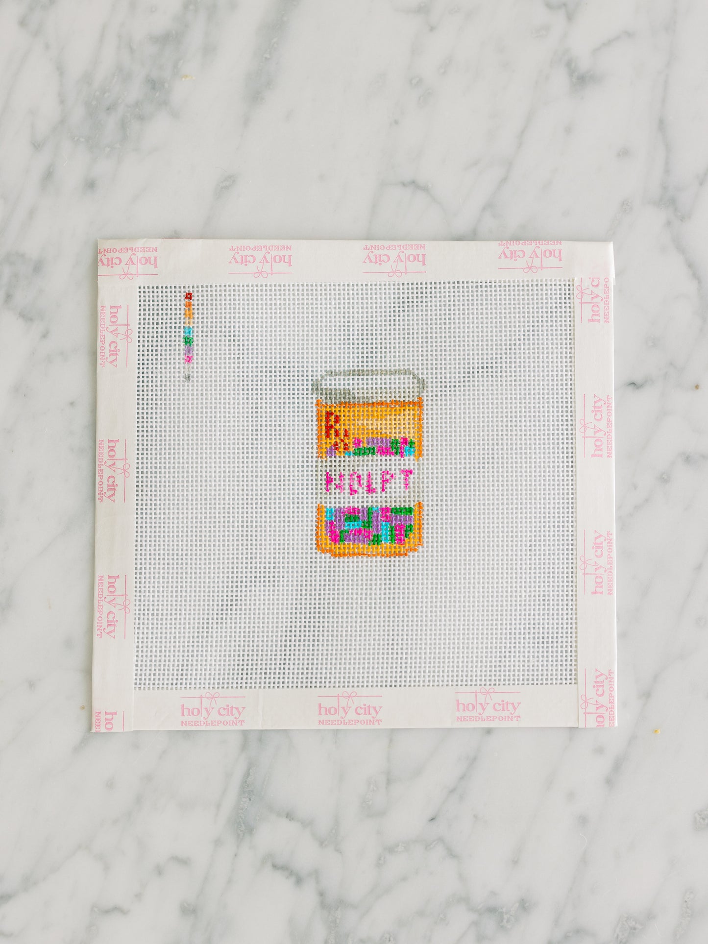RX Needlepoint Bottle